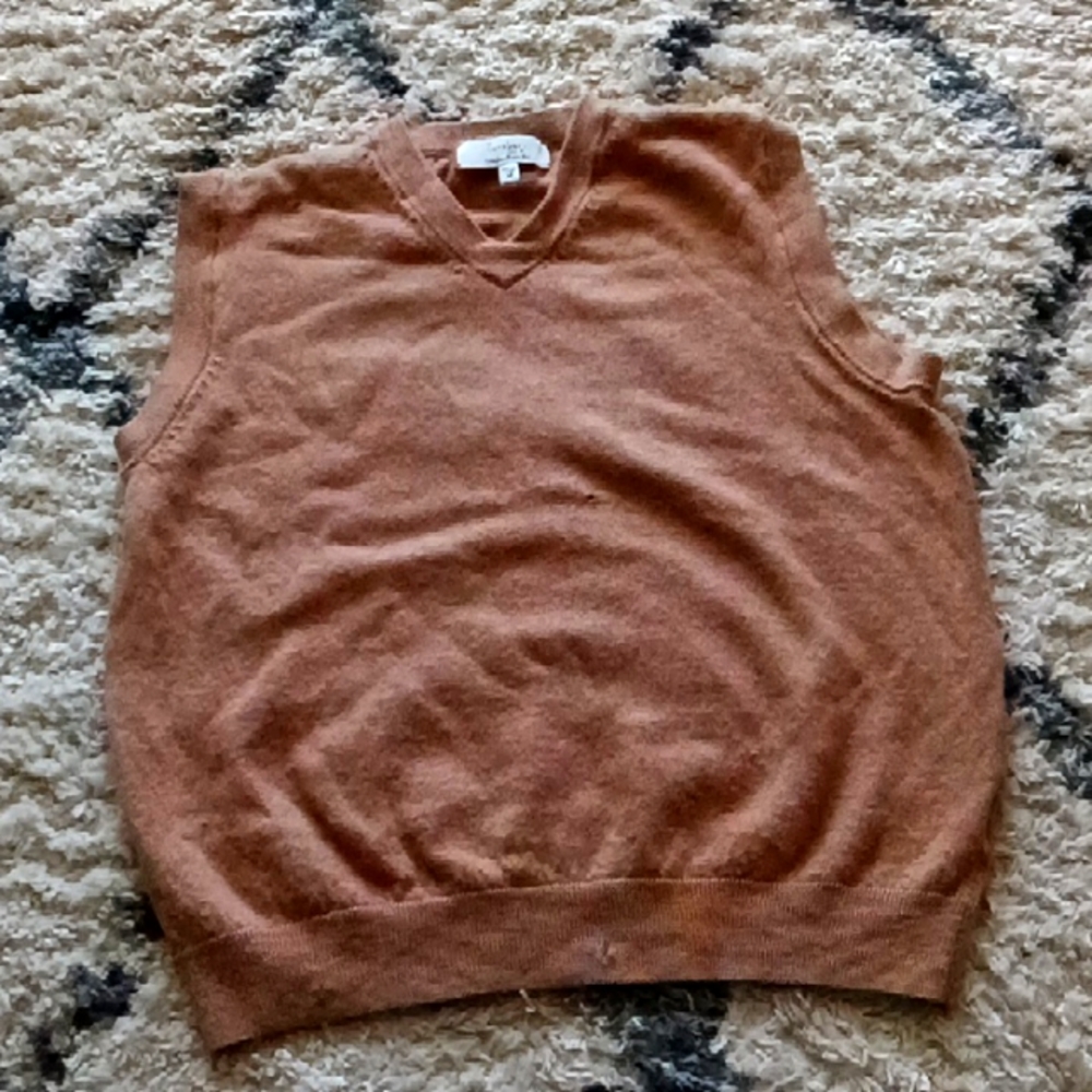 Turnbury wool tan sweater vest vintage medium
